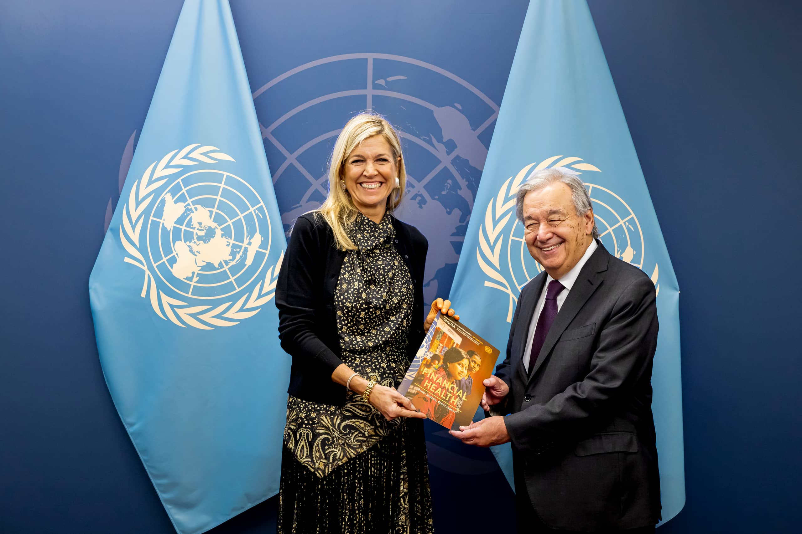 Queen Máxima presents her annual UNSGSA report to UN Secretary-General António Guterres